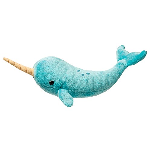 Book Cover Douglas Spike Turquoise Narwhal Plush Stuffed Animal