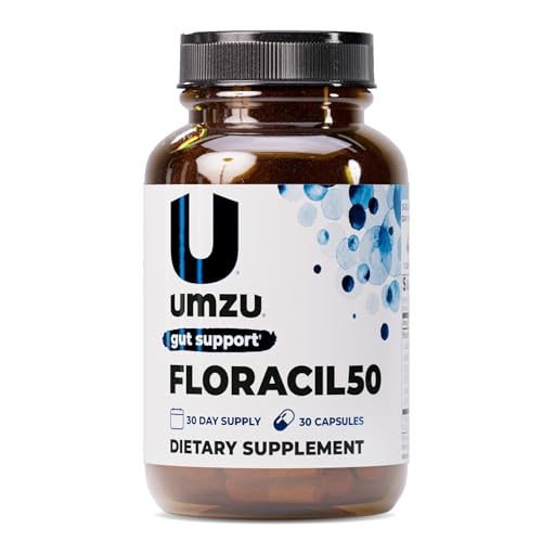UMZU Floracil50 Probiotic Supplement 30 Day Supply – 50 Billion CFU with Lactobacillus Acidophilus Rhamnosus and Plantarum – Supports Gut Health Digestion Immunity and Microbiome Balance