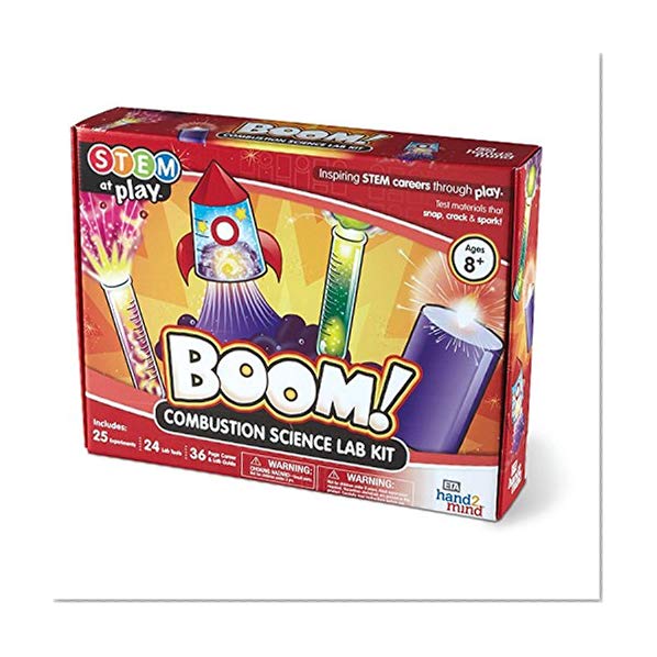 Boom! Chemistry Kids Science Kits, 25 Stem Experiments & Activities, Make Your Own Rockets, Explosions, & Colorful Liquids | Gifts for Girls & Boys, Children & Teens | Educational Toy