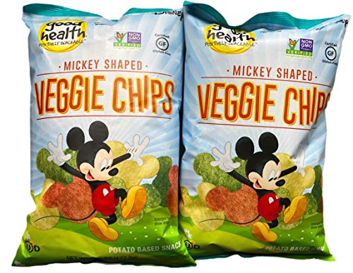 Disney Mickey Mouse Shaped Veggie Chips Children’s Healthy Snacks 6.75 Oz (2)