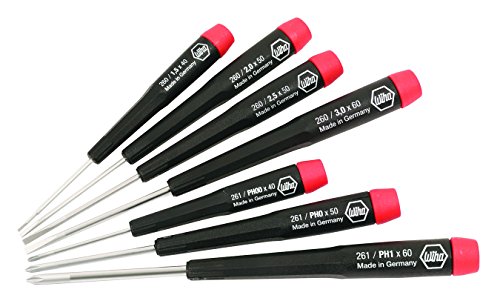 Wiha 26197 7 Piece Precision Slotted and Phillips Screwdriver Set