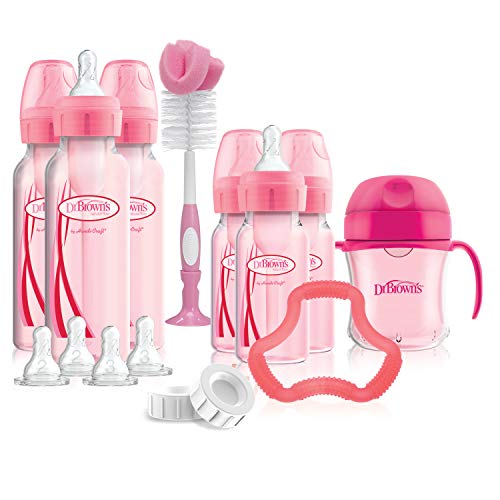 Book Cover Dr. Brown's Options+ Baby Bottles Gift Set, Pink