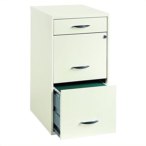 Book Cover Cooper 3 Drawer Steel File Cabinet in White