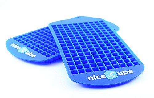 niceCube Mini Ice Cube Trays - 2 Tray Set - 160 Small Cube Silicone Molds, BPA-Free, Mini Cubes Will Chill Your Drink Faster