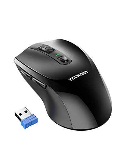 Book Cover TECKNET Wireless Mouse, Ergonomic 2.4G Wireless Optical Mobile Mouse 4800 DPI with USB Nano Receiver for Laptop, PC, Chromebook, Computer Windows, Android Laptop, Computer, Tablet, Smart Phone