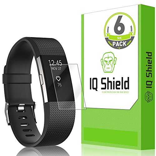 Book Cover IQ Shield Screen Protector Compatible with Fitbit Charge 2 (6-Pack) LiquidSkin Anti-Bubble Clear Film