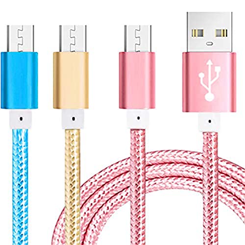 Book Cover [3 Pack] Kindle USB Cable A Male to Micro B 5FT iBarbe Sync and Quick Charging Cable Cord Durable Charging Cable for Use with All Kindle Tablets and e-Readers