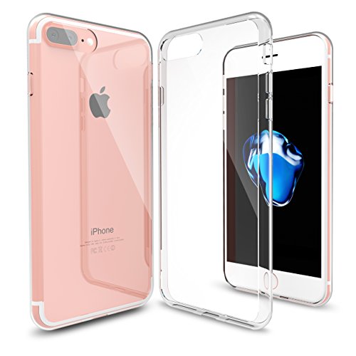 iPhone 7 Plus Case,Splaks [Crystal Shell] Extra Shock-Absorb Clear Back Panel,Extreme Lightweight Transparent Soft Flexible Silicone Rubber Anti-Scratch Protective Cover for iPhone 7 Plus
