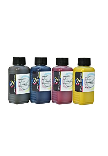 L'encres de sublimation 4x100ml compatible avec Epson, Ricoh, Brother