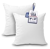 Foamily Throw Pillow Insert 18x18 (Set of 2) Premium Decorative Pillows for Couch, Bed & Living Room, Soft Fluffy Throw Pillows for Couch, Pillow Inserts for Home Decor
