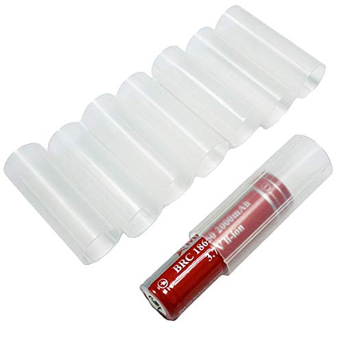 MinChen 18650 Plastic Sleeves Tube Aadaptor for 18650 LED Flashlight(Pack of 8)