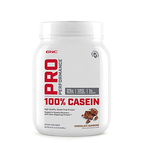GNC Pro Performance 100% Casein Protein Powder - Chocolate Supreme, 28 Servings, Supports Muscle Recovery