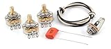 The Art Of Tone Fender Jazz Bass Wiring Kit - Custom CTS 250k Solid Shaft Potentiometers and .047uF Orange Drop Guitar Capacitor