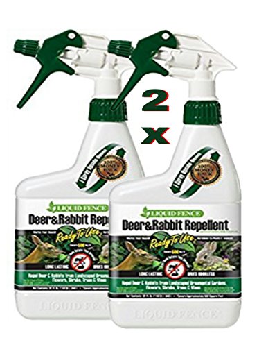 Liquid Fence 112 1 Quart Ready-to-Use Deer & Rabbit Repellent (Pack of 2)