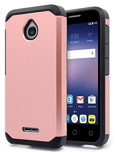 Alcatel Ideal Case, Alcatel Ideal 4G LTE/Pixi Avion 4G LTE/Pixi Bond/Dawn/Streak Case, NageBee Design Premium [Heavy Duty] Defender [Dual Layer] Protector Hybrid Case - Rose Gold