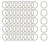 Shapenty 1 Inch Diameter Nickel Plated Metal Paper Book Loose Leaf Binder Ring Keychain Key Ring, 50PCS/Box