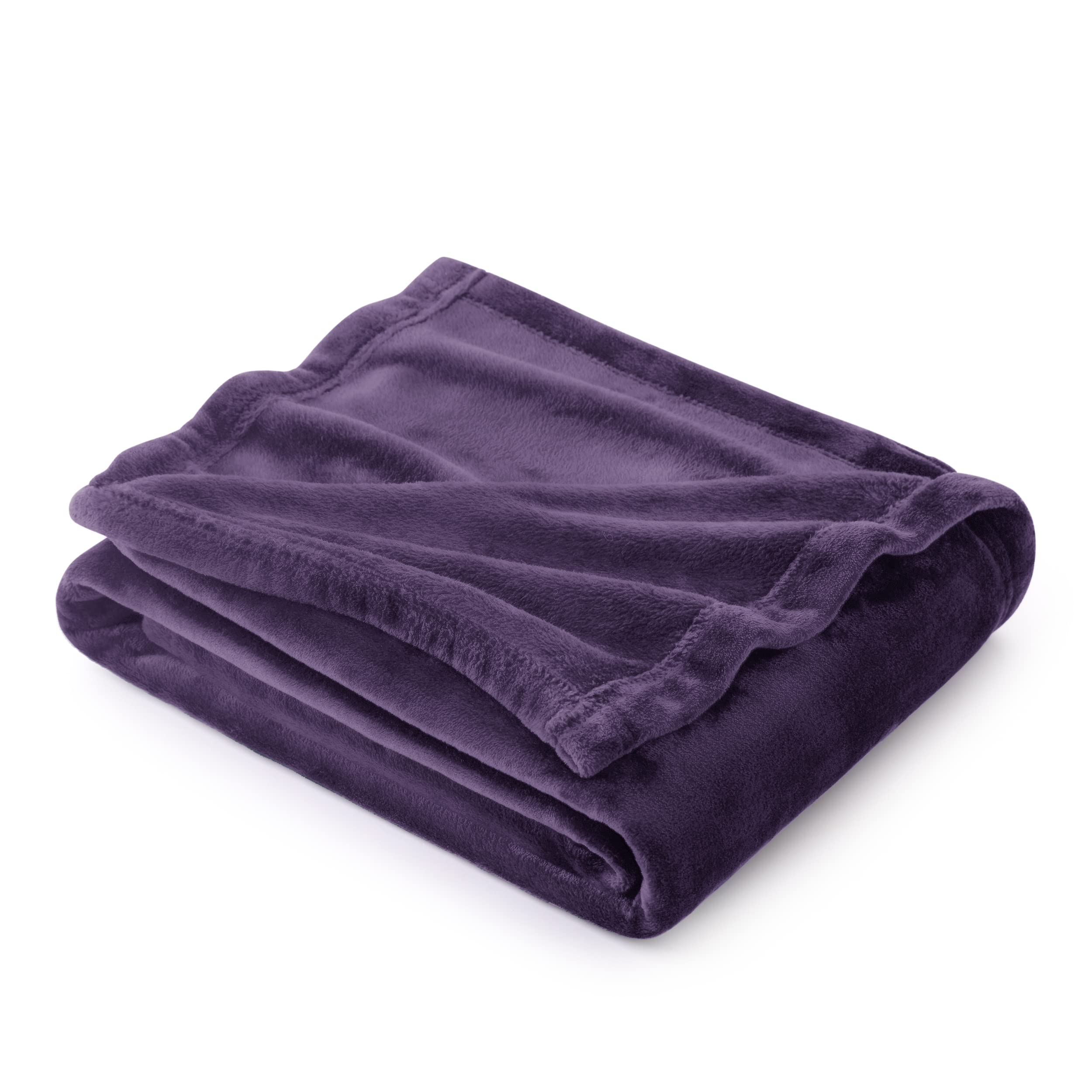 Bedsure Fleece Blanket Twin Blanket Purple - 300GSM Soft Lightweight Plush Cozy Twin Blankets for Bed, Sofa, Couch, Travel, Camping, 60x80 inches Twin (60" x 80") Purple
