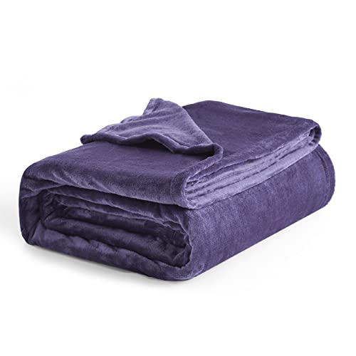Bedsure Fleece Blankets King Size Purple - Bed Blanket Soft Lightweight Plush Cozy Fuzzy Luxury Microfiber, 108x90 inches