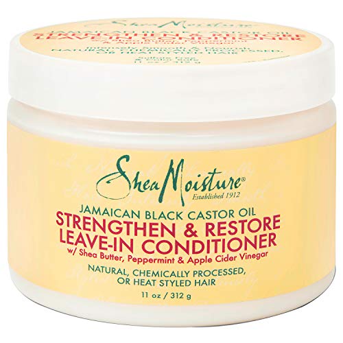 Book Cover Sheamoisture Jamaican Black Castor Oil Leave In Conditioner for Over-Processed, damaged hair 100% Pure Jamaican Black Castor Oil to Soften and Detangle Hair 11 oz