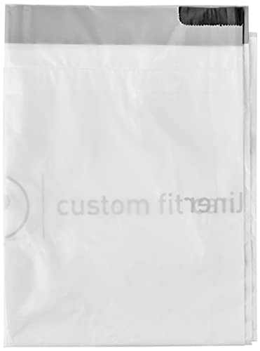 Book Cover simplehuman Code P Custom Fit Drawstring Trash Bags, 50-60 Liter / 13-16 Gallon, White, 200 Count