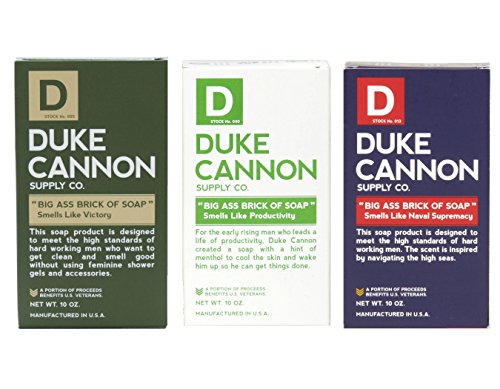 Duke Cannon Men's Big Ass Brick of Soap Set - Productivity, Naval Supremacy, Victory