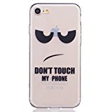 iPhone 7 Case,Jenny Shop Exact Fit Flexible Ultra Slim Thin Soft TPU Scratch Resistant Protective Skin Back Cover Case for iPhone 7 (Don't Touch My Phone)