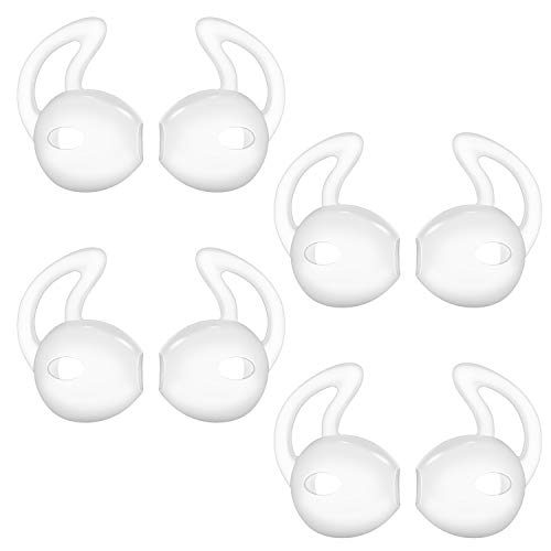 Lunies Apple Earpods Covers Anti-Slip Silicone Soft Sport Earbud Tips for iPhone 6S/6 Plus/5S/5C/5 Earbuds Comfortable 4 Pairs Clear