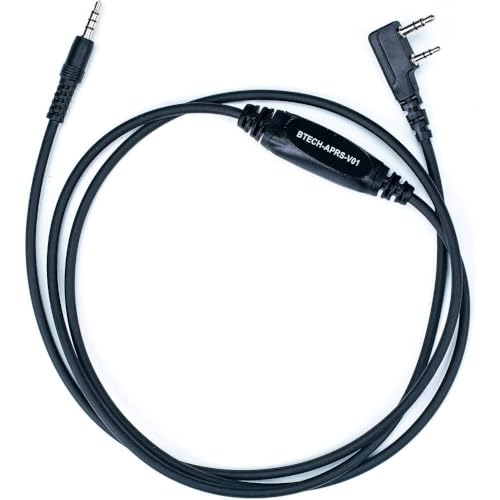 BTECH APRS-K2 Cable (K2 to TRRS Connector) for BaoFeng, BTECH BF-F8HP, UV-82HP, UV-5X3 (APRSpro, APRSDroid, Compatible - Android, iOS)