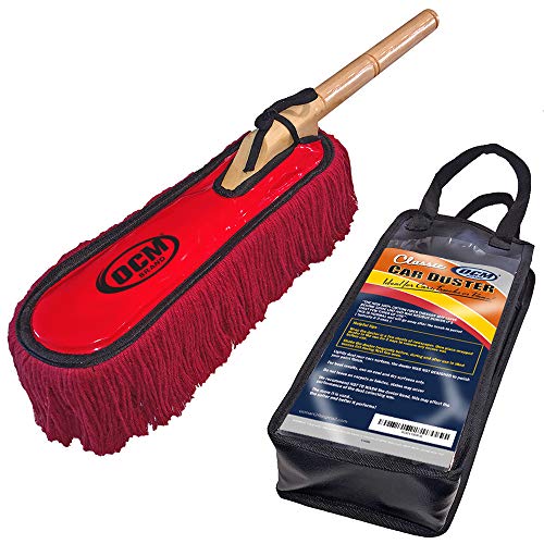 Book Cover OCM Brand Classic Car Duster with Solid Wood Handle Includes Storage Case - Popular Detailers Choice