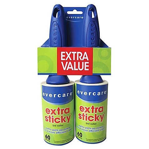 Evercare 60 Sheet Extra Sticky Lint Roller (2 Pack)
