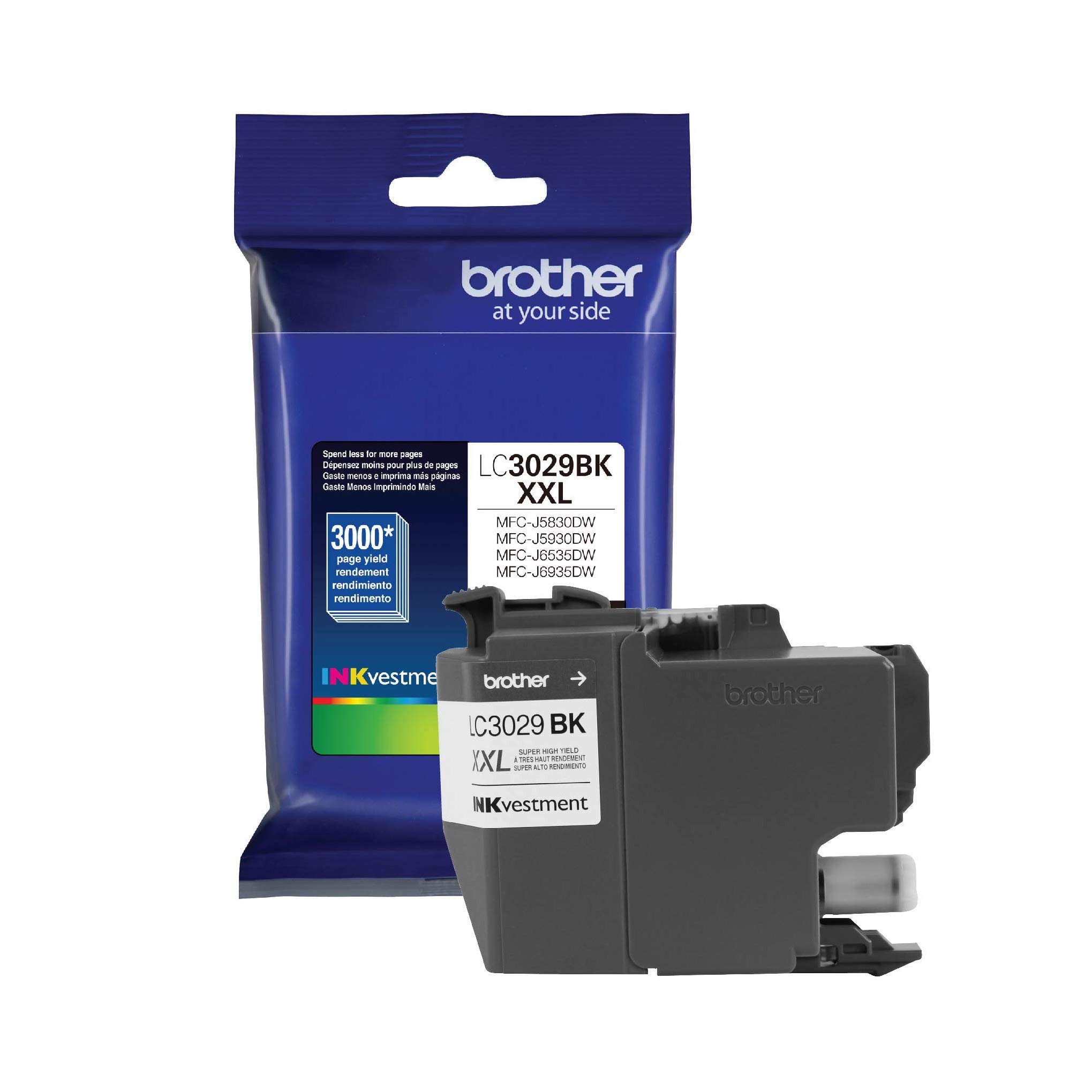 Book Cover Brother Genuine Super High Yield Black Ink Cartridge, LC3029BK, Replacement Black Ink, Includes 2 Cartridges of Black Ink, Page Yield Up To 3000 Pages, Amazon Dash Replenishment Cartridge, LC3029