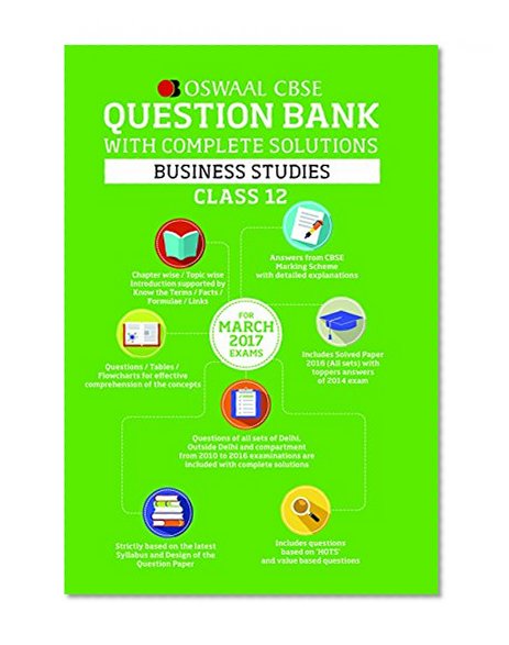 Oswaal CBSE CCE Question Bank With Complete Solutions For Class 12 Business Studies (For 2017 Exams)