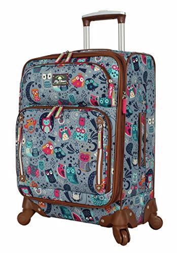 Lily Bloom Luggage Carry On Expandable Design Pattern Suitcase For Woman With Spinner Wheels
