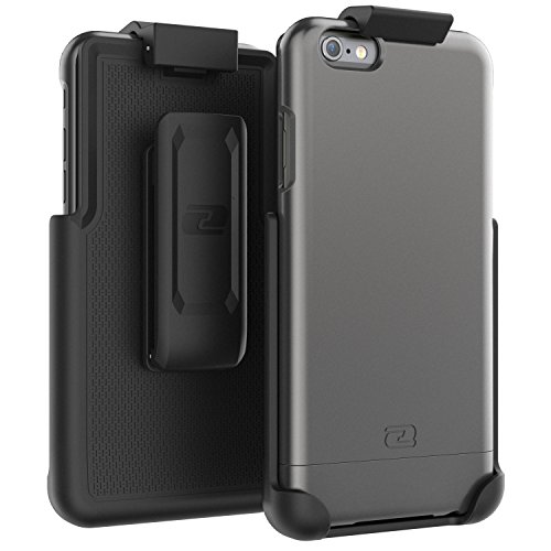 Encased Belt Case iPhone 6/ iPhone 6S, Slim Shield Series, Thin Protective Grip Case (w/Holster Clip) - Compatible to Apple iPhone 6/6s (Gray)