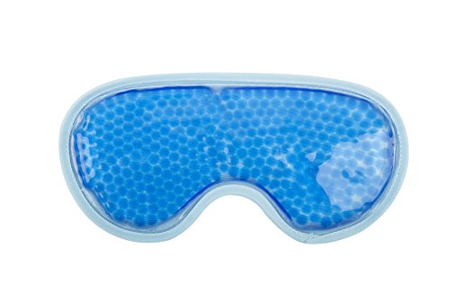 Ice Eye Mask by FOMI Care | Cooling Technology for Relaxing Sleep | Blackout for Airplane Travel | Migraine Headache, Eye Puffiness, Dark Circle Relief | Reusable Ankle Wrap | Fabric Backing (Blue)