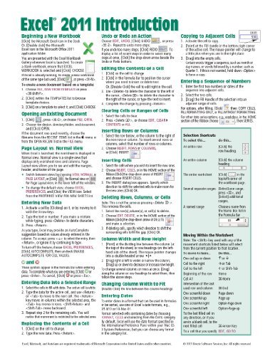 Excel 2011 for Mac: Introduction Quick Reference Guide (Cheat Sheet of Instructions, Tips & Shortcuts - Laminated Cards) by Beezix Inc. (2011-02-22)