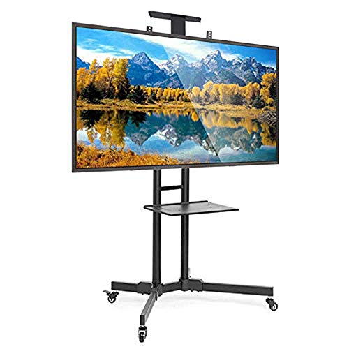 ABCCANOPY Mobile TV Cart with Wheels and Adjustable Shelf Rolling Trolley Mount TV Stand for 32-65 Inch LCD LED Flat Screen TV,Plasma TVs TV Monitors