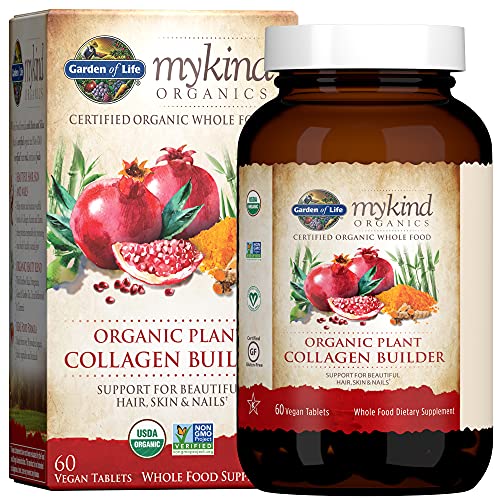 Book Cover Garden of Life Vegan Collagen Builder - Organic Plant Collagen Beauty Booster - Silica & Biotin for Hair, Skin, Nails and Joint Support – No Added Sugar, 60 Tablets, mykind Organics Supplements