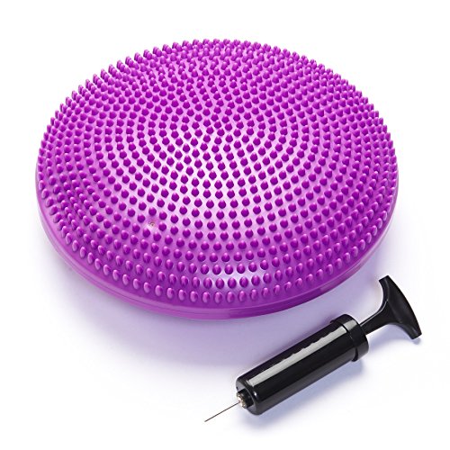 Black Mountain Products Exercise Balance Stability Disc with Hand Pump, Purple