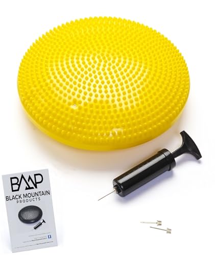 Black Mountain Products Exercise Balance Stability Disc with Hand Pump, Yellow