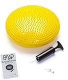 Black Mountain Products Exercise Balance Stability Disc with Hand Pump, Yellow