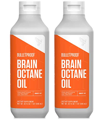 Book Cover Bulletproof Brain Octane MCT Oil, Perfect for Keto and Paleo Diet, 100% Non-GMO Premium C8 Oil, Ketogenic Friendly, Responsibly Sourced from Coconuts Only, Made in the USA (2pack of 32oz)