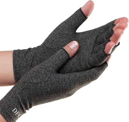Dr. Frederick’s Original Arthritis Compression Gloves for Women & Men - Doctor-Developed Fingerless Hand Support for Arthritis Pain, Carpal Tunnel, Swelling & Poor Circulation - Everyday Wear - Medium