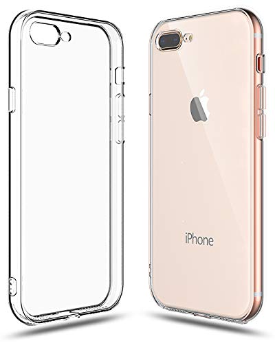 Shamo's Case Compatible with iPhone 8 Plus and iPhone 7 Plus Transparent Shock Absorption TPU Rubber Gel Soft - Clear