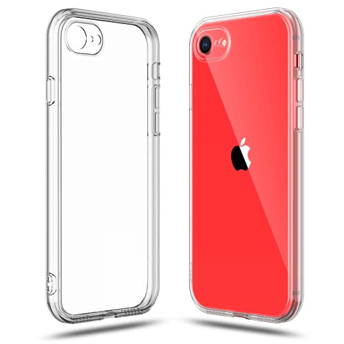 Book Cover Shamo's Crystal Clear Shock Absorption TPU Rubber Gel Case (Clear) Compatible with iPhone SE 2020 (2nd Generation) iPhone 8 and iPhone 7