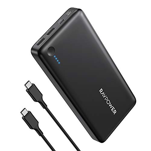 Portable Charger RAVPower 26800mAh 30W PD USB C Power Bank High-Capacity Power Delivery External Battery Pack with Fast Recharged for MacBook Air iPad iPhone 12 11 Pro Max SE S10 Nintendo Switch