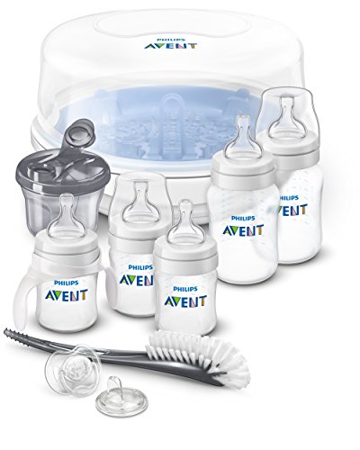 Book Cover Philips AVENT Anti-Colic Bottle Essentials Newborn Starter Set, Clear