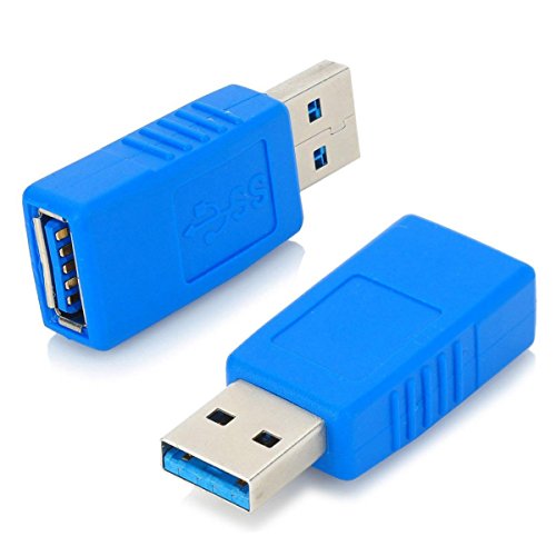 FolioGadgets USB 3.0 Adapter - Type A Male to Female -Connector Converter Adapter - 2 Pack