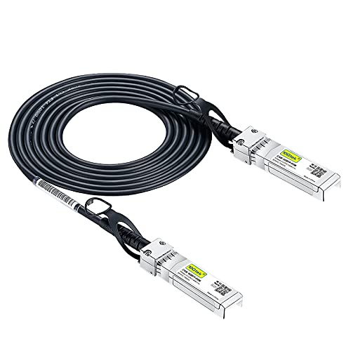 10G SFP+ DAC Twinax Cable, SFP+ to SFP+ Direct Attach Copper Passive for Cisco SFP-H10GB-CU1M, Ubiquiti UniFi UC-DAC-SFP+, Meraki, Mikrotik, Fortinet, Netgear, D-Link, TP-Link and More, 1 Meter(3.3ft)