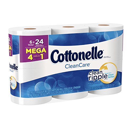 Cottonelle Clean Care Mega Roll Bath Tissue Toilet Paper, 6 Count